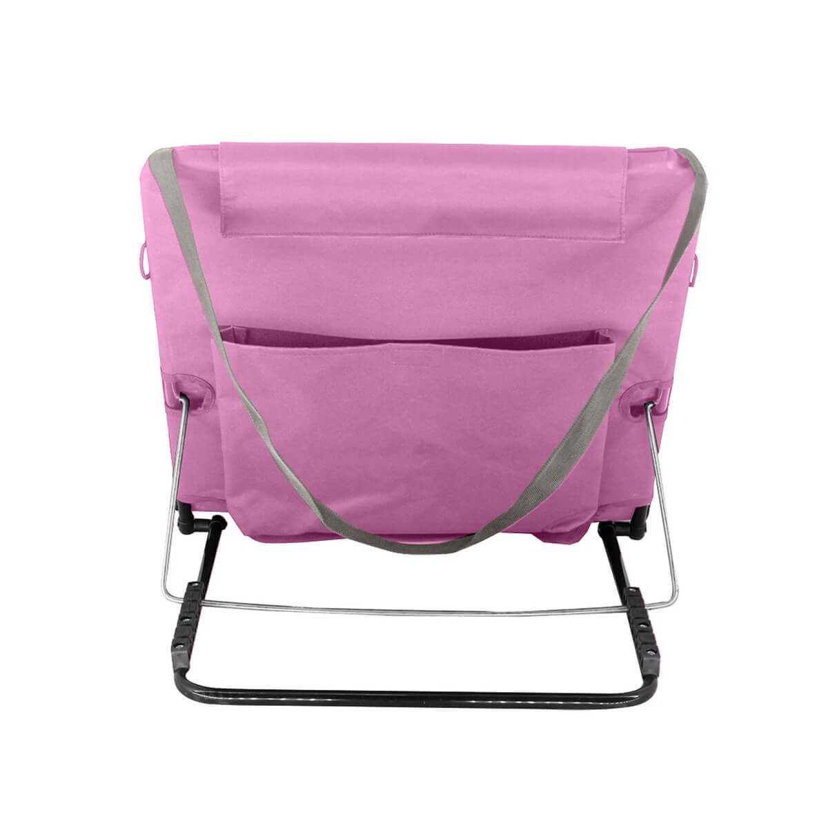 Neuf Matelas de Plage Ajustable et Pliable avec Poche Arriere Rose